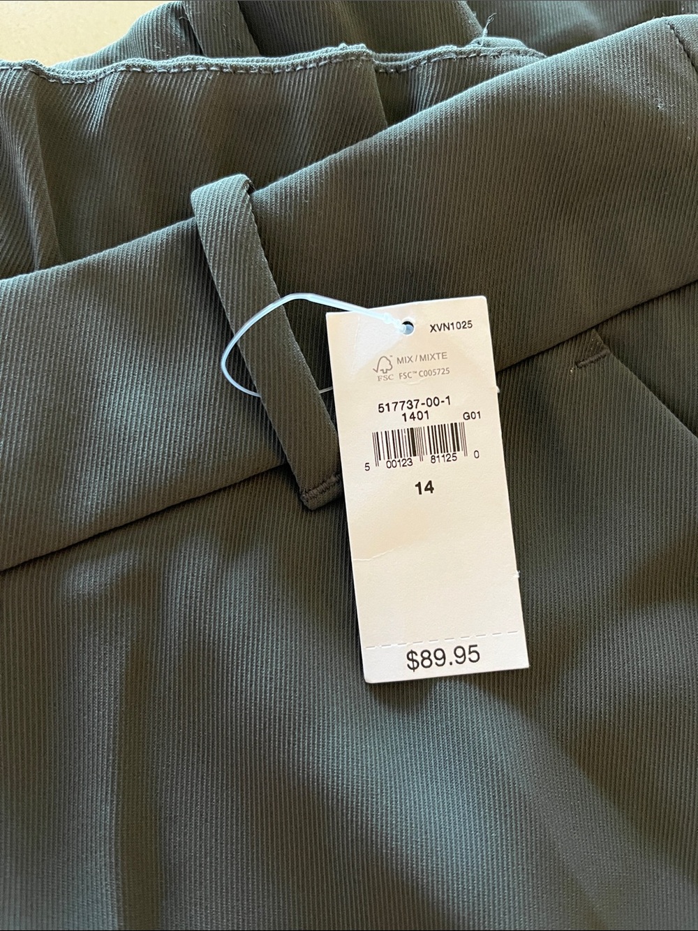 GAP Wide Leg Trouser Pants Grey Size 14 NWT High Rise - Picture 10 of 10